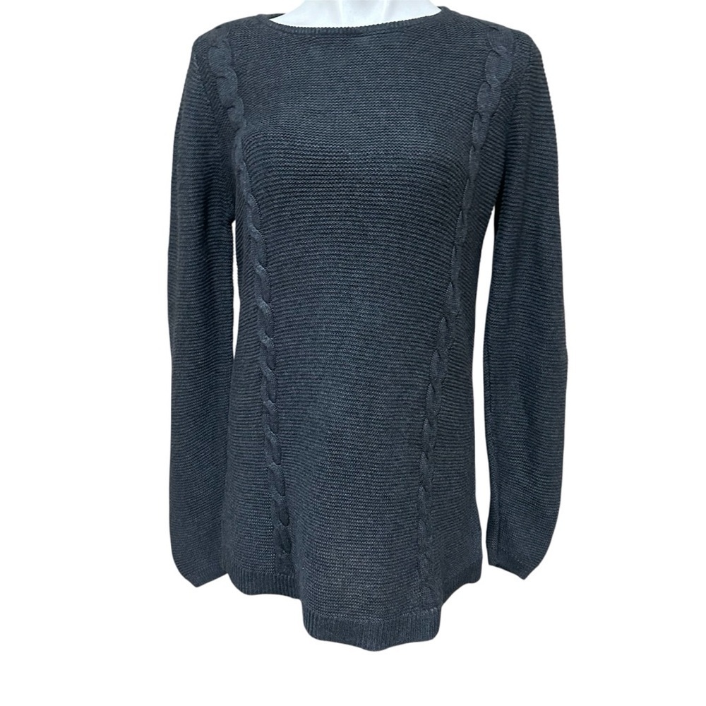 Talbots Gray Cable Knit Sweater